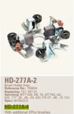 İthal HD-277A-4 Mars Komur Yuvası 12v Masx 25 26 Fıat HD-277A-4