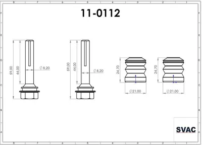 SVAC 11-0112 Kalıper Burc Tamır Takımı (Kısa) Tempra Caddy 