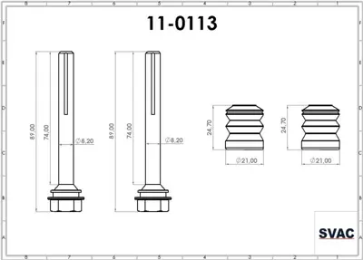 SVAC 11-0113 Kalıper Burc Tamır Takımı (Uzun) Tempra Caddy 