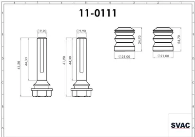 SVAC 11-0111 Kalıper Tamır Takımı On (Cap 10) Logan-Sandero-Clıo Iı-Logan-Sandero Stepway I-Thalıa-Twıngo 