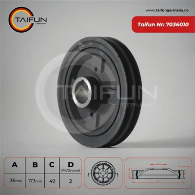 İthal 7036010 Krank Kasnağı Mıtsubıshı L200-Pajero Magnum 01-06  