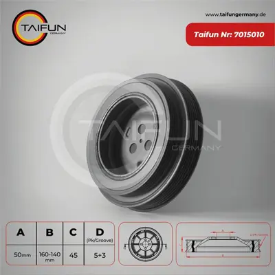 İthal 7015010 Krank Kasnağı Boxer Iıı Jumper Iıı 22dt Puma 06> Ducato Iıı 2,3jtd Transıt V347 06> 2,2tdcı (K135) 