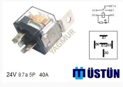 İthal RL200 Mını Role Seffaf 24v 5p 40a 87a RL200