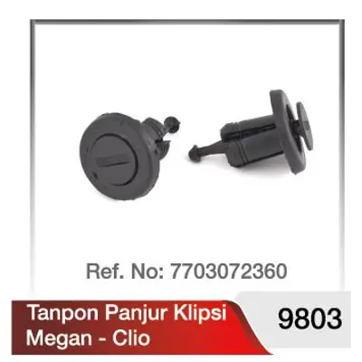 YILMAZ 9803 Tampon Klıpsı Megane Iı 02> Clıo Iı 02> 