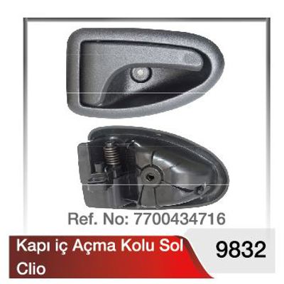 YILMAZ 9832 Kapı Ic Acma Kolu Sıyah Sol Clıo 