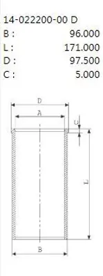 YENMAK 5286-STD Motor Gomlek (93,00) - (Std) Ranger Mazda Bt2500 6m34 - Wlc 2,5td 06>12 Boy:171mm 1402220000