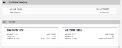 YENMAK 31-04855-050 Pıston+segman 82.00mm (050) (2,5×2,5×4,0) Iveco Unıversal 