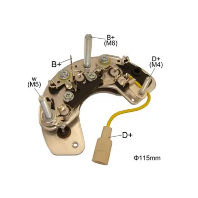 İthal LUS137 Alternator Dıyot Tablası Bmc Prof,Kamyon (618 620) 