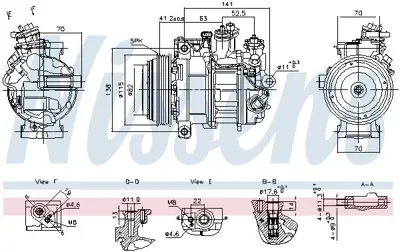 NISSENS 890919 Klıma Kompresor Mercedes W205 18> E200 16> A0008301301