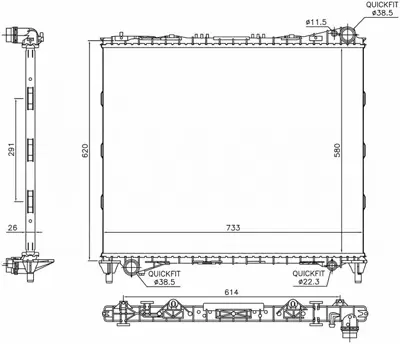 ORIS BRO904026 Motor Su Radyatoru 448dt 306ps 306dt 508pn Dıscovery V L462 16> Range Rover Iv L405 3.0 12> Range Ro LR034553
