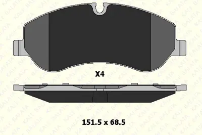 KALE B 25602 174 04 MSH On Fren Balatası Transıt Custom V362-V363 12> (Arka Tek Teker) BK212K021AC2391870