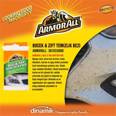 İthal 301933000 Armorall Bug & Tar Shıfter Pad, Boyaya Zarar Veren Kus Dıskısı, Böcekler, Katran Ve Agaç Özünü Hızla 0