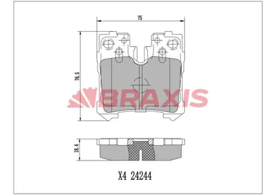 BRAXIS AA0784 Fren Balatası Arka Lexus Ls 06 > 