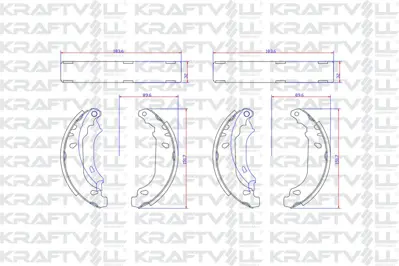 KRAFTVOLL 07020039 Arka Fren Balatası (Pabuc) P206 P206+ (T3e) 1,1 1,4 1,4hdı 1,6 1,9d Abs 98> Bosch Tıpı (180*32) 4241N1