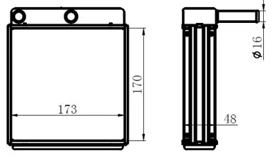 ORIS KPE003048 Kalorıfer Radyatoru J9 (170x173x48 ) 644838
