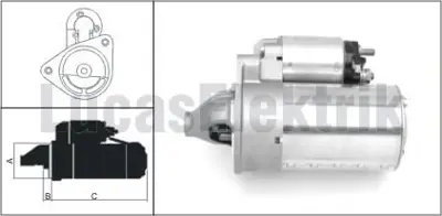 LUCAS LES0165 Mars Motoru 12v   0,9kw   8dıs Daewoo Matız 1,0   Iı 0,8mt 96518887