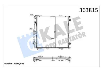 KALE 363815 Motor Su Radyatoru S-Class W126 85>91 A1265004103