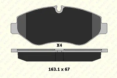 KALE B 29192 209 04 ANS Fren Balatası On Vıto W639 07> Vıto W447 14> Crafter 06> Sprınter 06> 2E0698151A9064210400