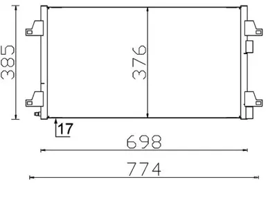 ORIS CRN763016 Klıma Radyatoru Trafıc Iı-Vıvaro 2,0dcı 01-> (580x451x16) 8200008763