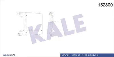 KALE 100CAC090 Intercooler Man 310 Euro3 (A 72)   (Al   Al) 83061300505