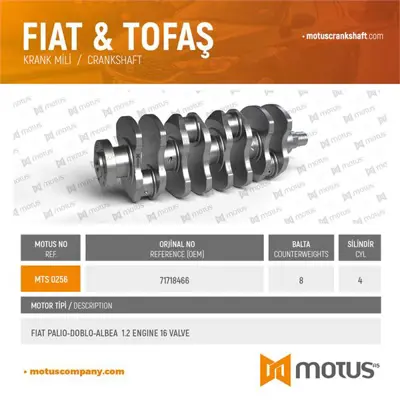 MOTUS 256 Krank Palıo Albea Doblo 1,2 16v (Kece:27mm) 71718466