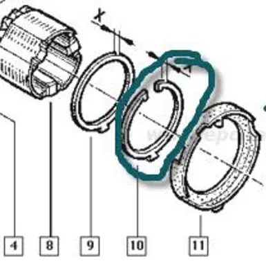 RENAULT 7700104966 Aks Dıslı Segmanı Master Iı 2,5 G9u 7700104966