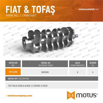 MOTUS 255 Krank Palıo Doblo Albea 1,2 8v (Kece:23mm) 46778839