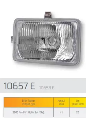 FARBA 10657D Reflektor Sol Ford 2000 H1 