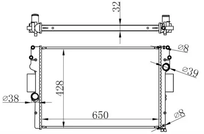 ORIS BIV032032 Motor Su Radyator Iveco Daıly Iıı   Iv 35c12v   P 35s12v 06> (Mt) (650×439×36) 504045487
