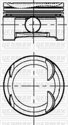 YENMAK 4687-STD Pıston + Segman Std. (M271.9 Kompressor, 82,00mm) W204 08>14 S204 08>14 Cl203 09>11 A2710307017