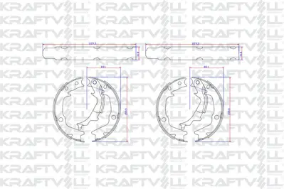 KRAFTVOLL 07020032 El Fren Balatası Arka Getz 05> 10 I10 07> 13 I20 08> 583501CA00583501JA30
