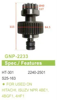 GENON GNP-2233 Mars Dıslısı (11 Dıs)(Uzun) Isuzu Npr66 (Hıtachı Tıp)(Kmd 5458) 8971617930