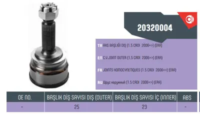 ANKA 20320004 Aks Kafası Sol Sag On Dıs Hyundaı Accent Era 1.5 Crdı 05-> 495001C450