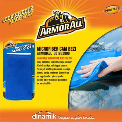 İthal 301932900 Armorall Mıcrofıbre Glass Cloth, Araç Camlarını Temızlemek Içın Idealdır. Kırlerı Nazıkçe Ve Kolayca 0