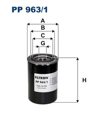 FILTRON PP 963/1 Yakıt Fıltresı 1411894 76646 KC184 WK9402 8925500A FF5626 1763776 H17WK05 112270 P550515