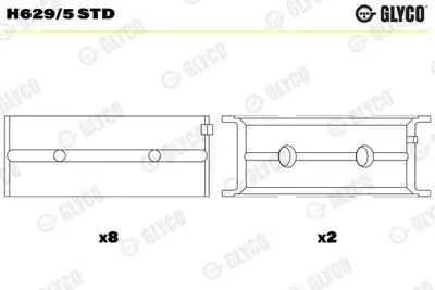 GLYCO H629/5 STD Yatak M-10 Ana Std 11503301022 11503301129 11503302022 11503302129 12797702 12797719 12797729 12797962 12797979 12797989