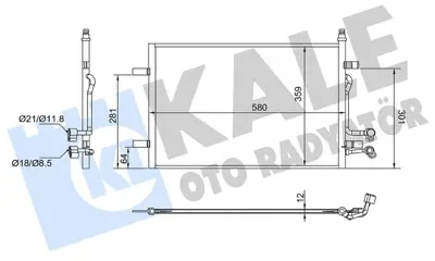 KALE 382675 Klima Radyatörü AC692000S 925636 5S6H19710AB 712M27 1334653 2564305395 60185395 161319 1334196 940097