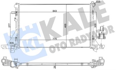 KALE 363785 Su Radyatörü 214106556R 95514141 55082HM6 2140000Q2B 214107641R 214107695R 4421803 2140000Q2F 95507805 630733