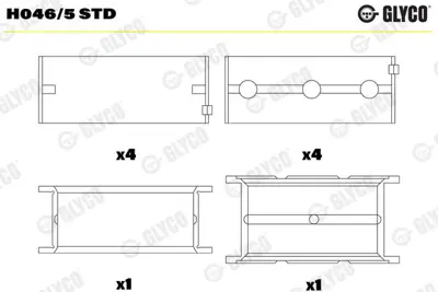 GLYCO H046/5 STD Yatak Ana Volvo Std 30731543