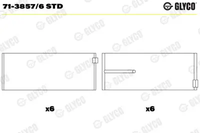 GLYCO 71-3857/6 STD Yatak 112 Kol Std A1120300060x6