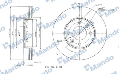 MANDO MBC030157 Fren Dıskı Ön 0K2FA33251