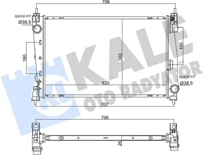 KALE 362790 Su Radyatörü 52090365