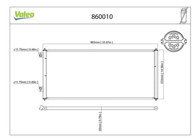 Valeo 860010 Klıma Radyatörü MEYC1H19710BB