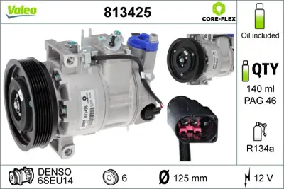 Valeo 813425 Klıma Kompresörü 8K0260805G