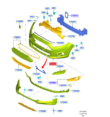 FORD C1BB 17757 ABXWAA Tampon Ön GM C1BB17757ABXWAA