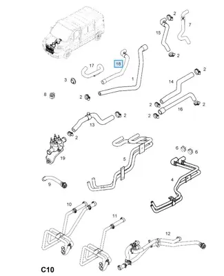 PSA 91166705 Su Hortumu Opel GM 4410566, GM 91166705