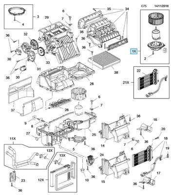 PSA 95920148 Kalorifer Motoru GM 1618449, GM 95920148