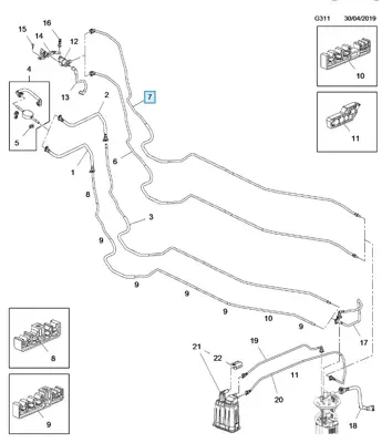PSA 39034600 BORU,YAKIT AYIRICI GM 39034600