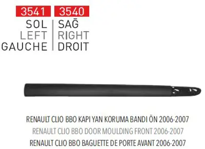 PLEKSAN 3540 On Kapı Cıtası Sağ Clıo Hb Bb1 07 08 8200072231