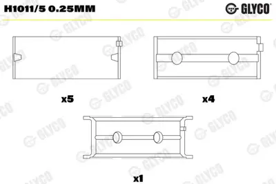 GLYCO H1011/5 0.25MM Ana Yatak 025 Opel Astra H-J Corsa C-D-E 1.3 Cdtı 618190